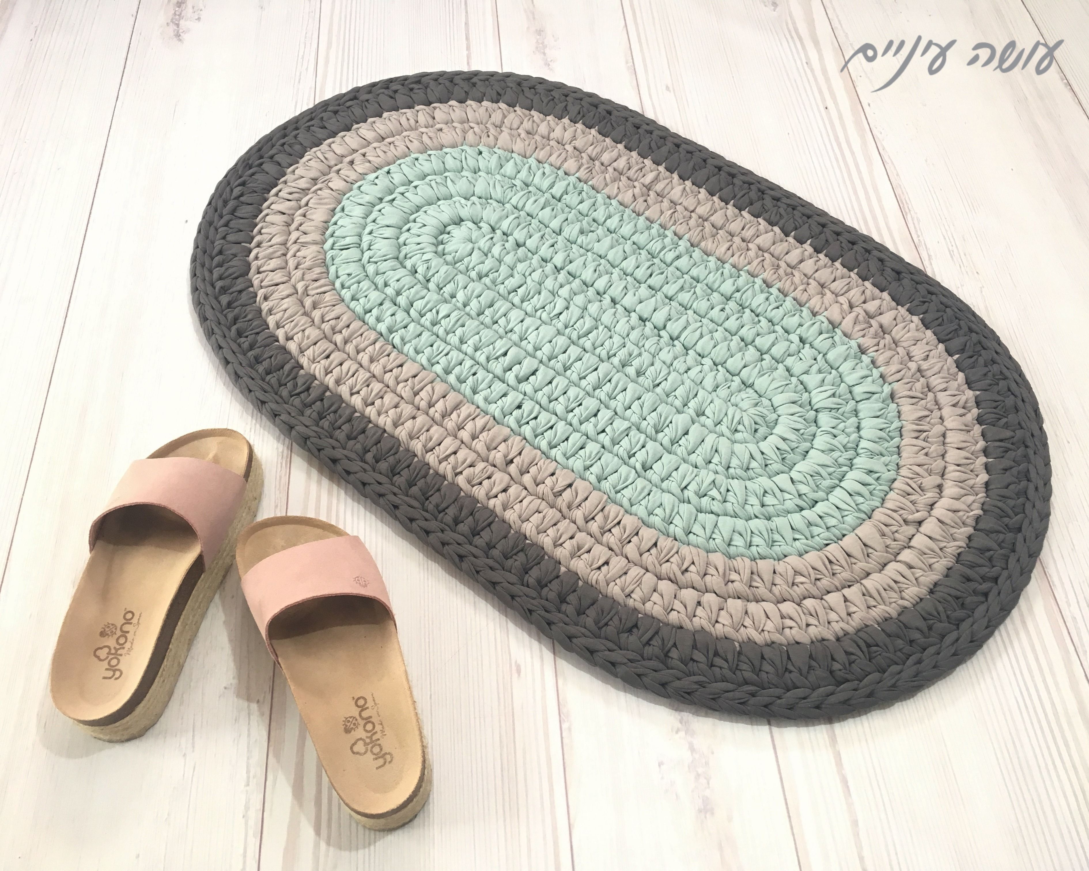 אז איך סורגים שטיח אובלי מחוטי טריקו